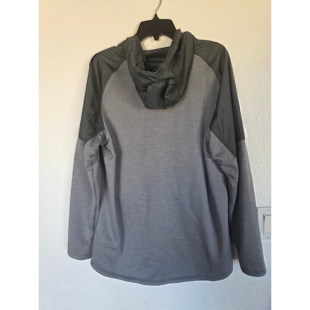 Under Armour ColdGear Mens Medium Gray Quarter Zip Hoodie Loose Fit Pullover